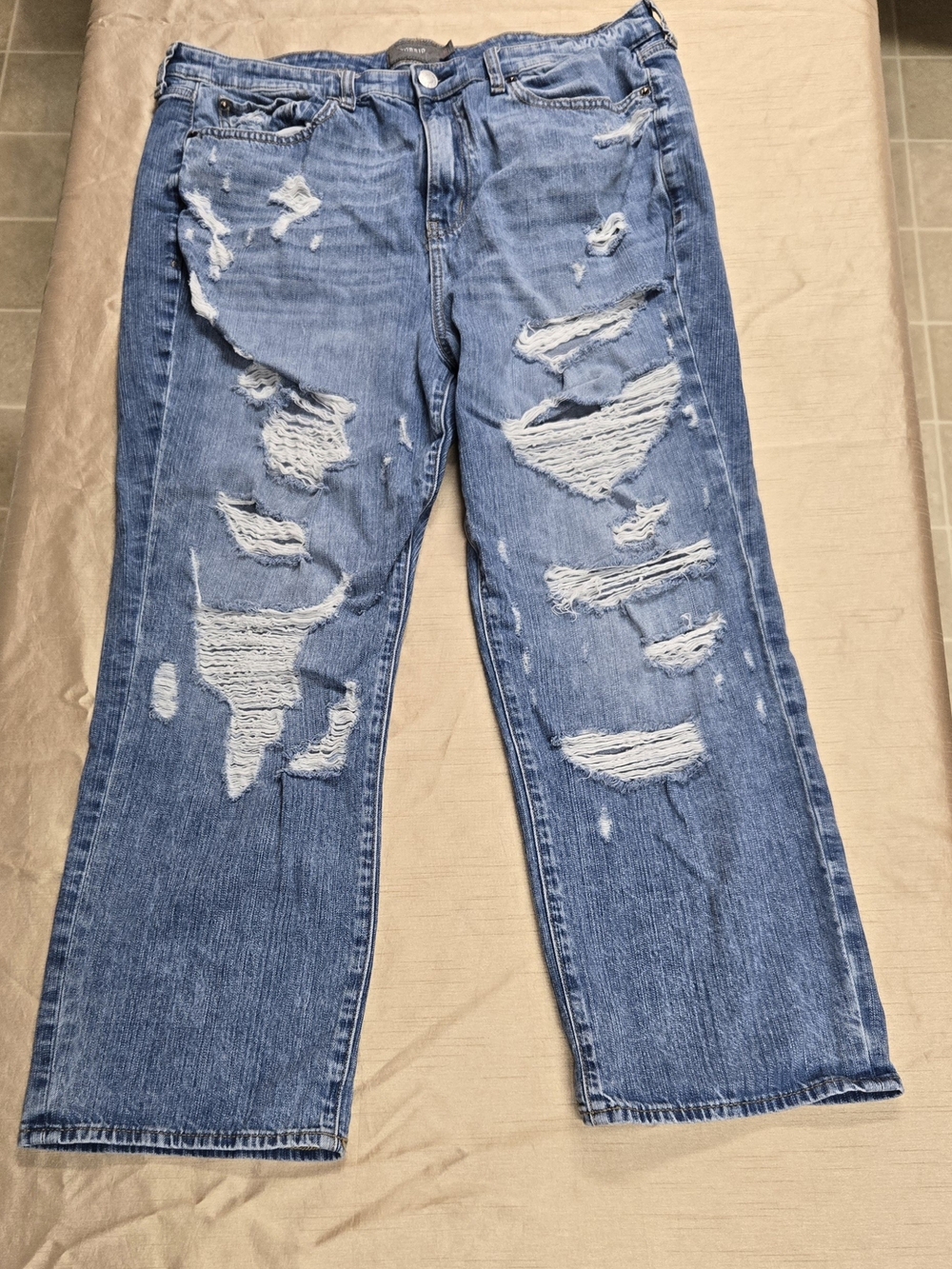 torrid  Blue Distressed Boyfriend Jeans